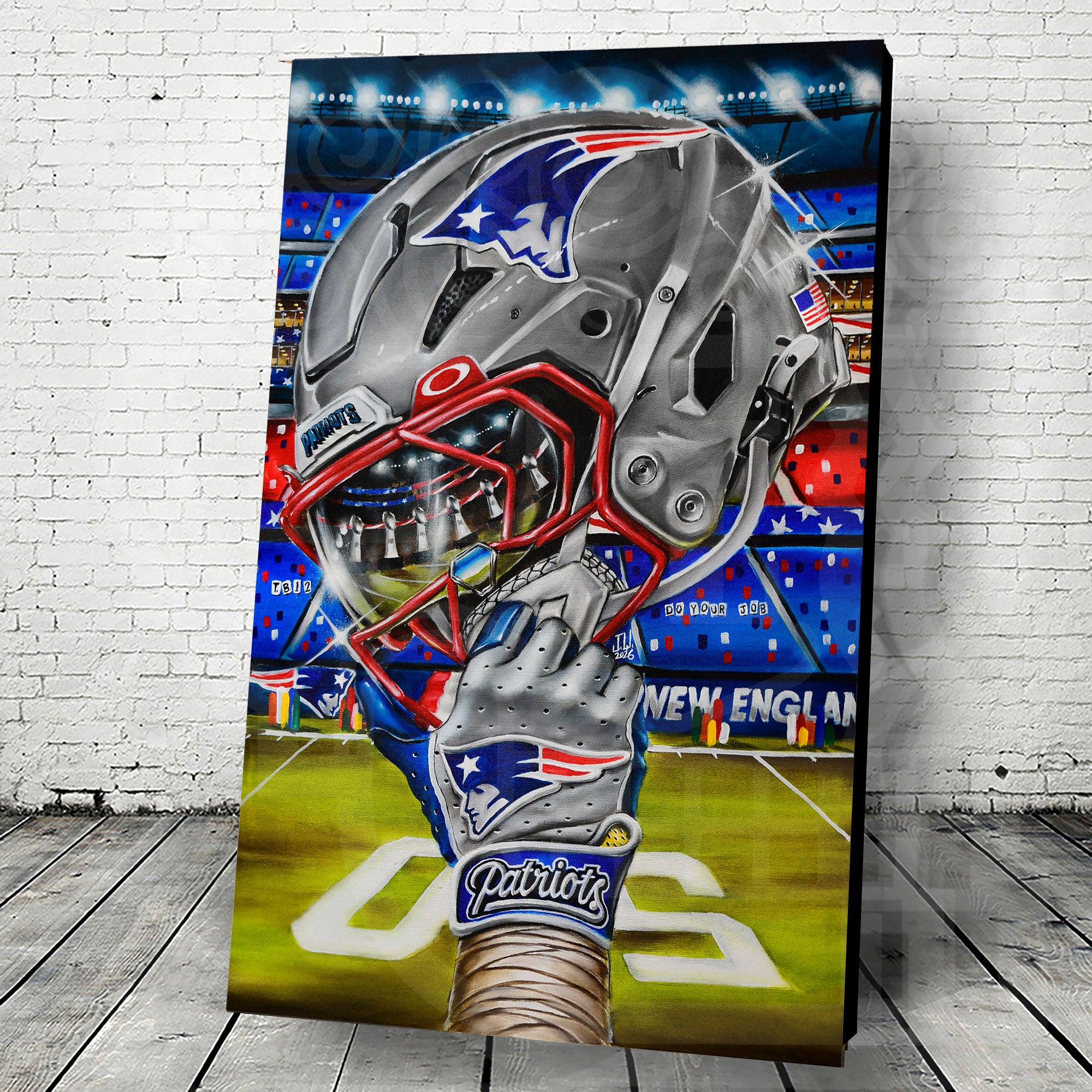 Patriots by Jeremy Worst 2026 Sports Football Canvas Print Artwork
