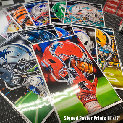 Patriots  by Jeremy Worst 2026 Sports Football Canvas Print Artwork helmet Nfl Football