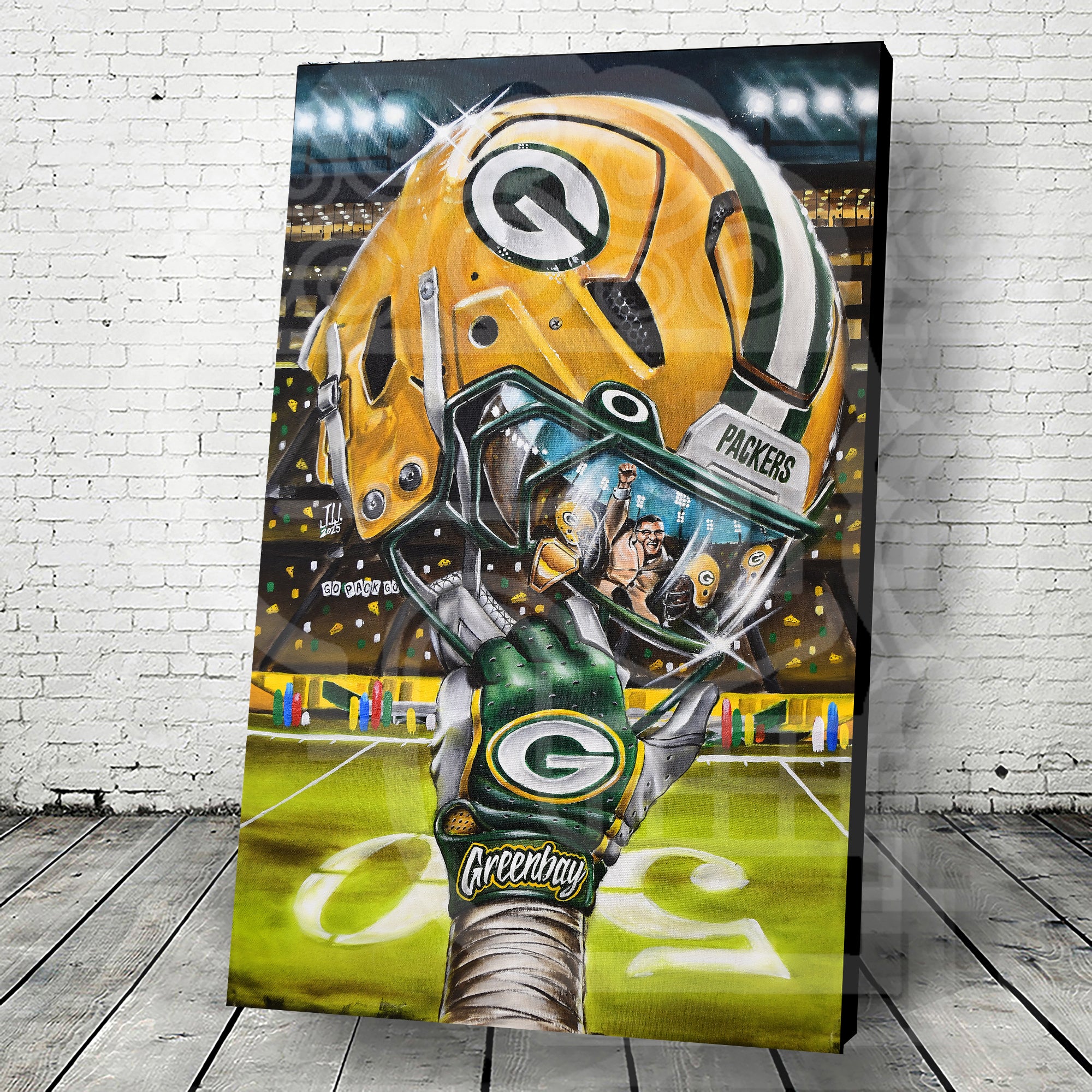 Greenbay Go Pack Go by Jeremy Worst 2025 Sports Football Canvas