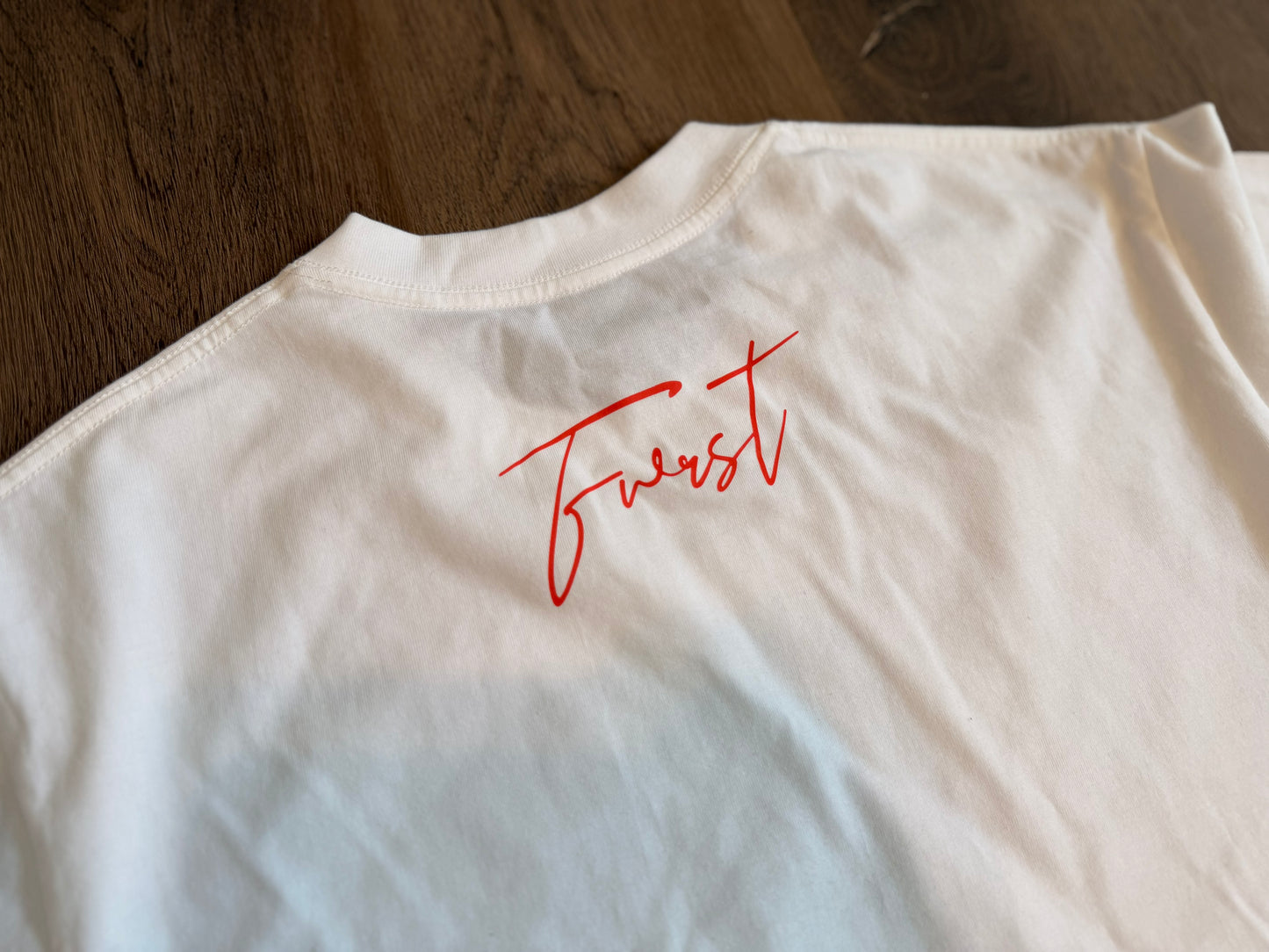 FWRST Red on White Tee by Jeremy Worst