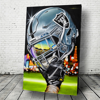 Las Vegas Raiders 2024 sports Canvas Print Artwork helmet Nfl Football – JEREMYWORST