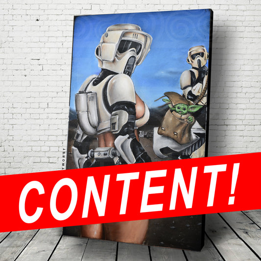 Scout Trooper Baby yoda Cosplay Art JEREMY WORST
