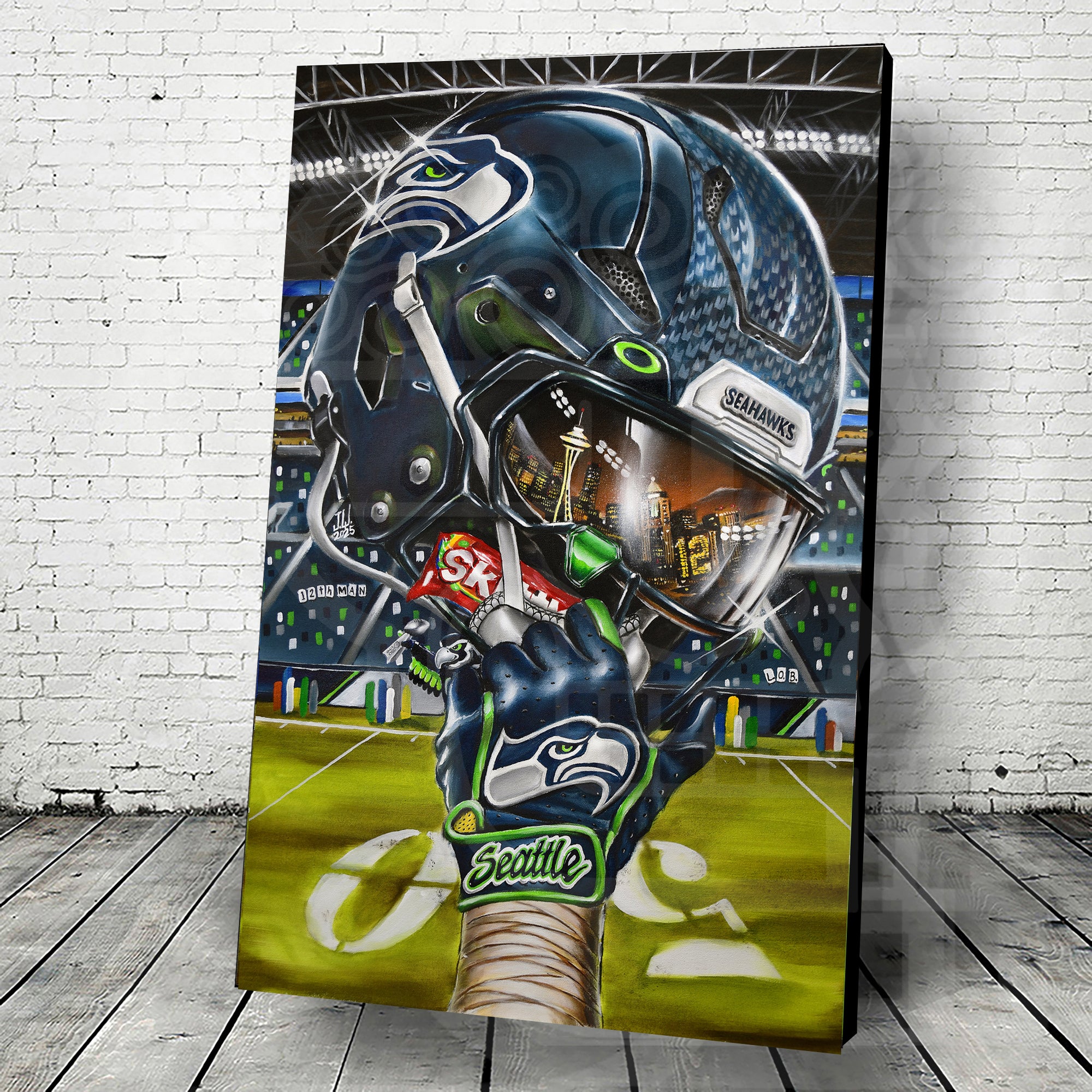 Seattle Seahawks by Jeremy Worst 2025 Sports Football Canvas Print