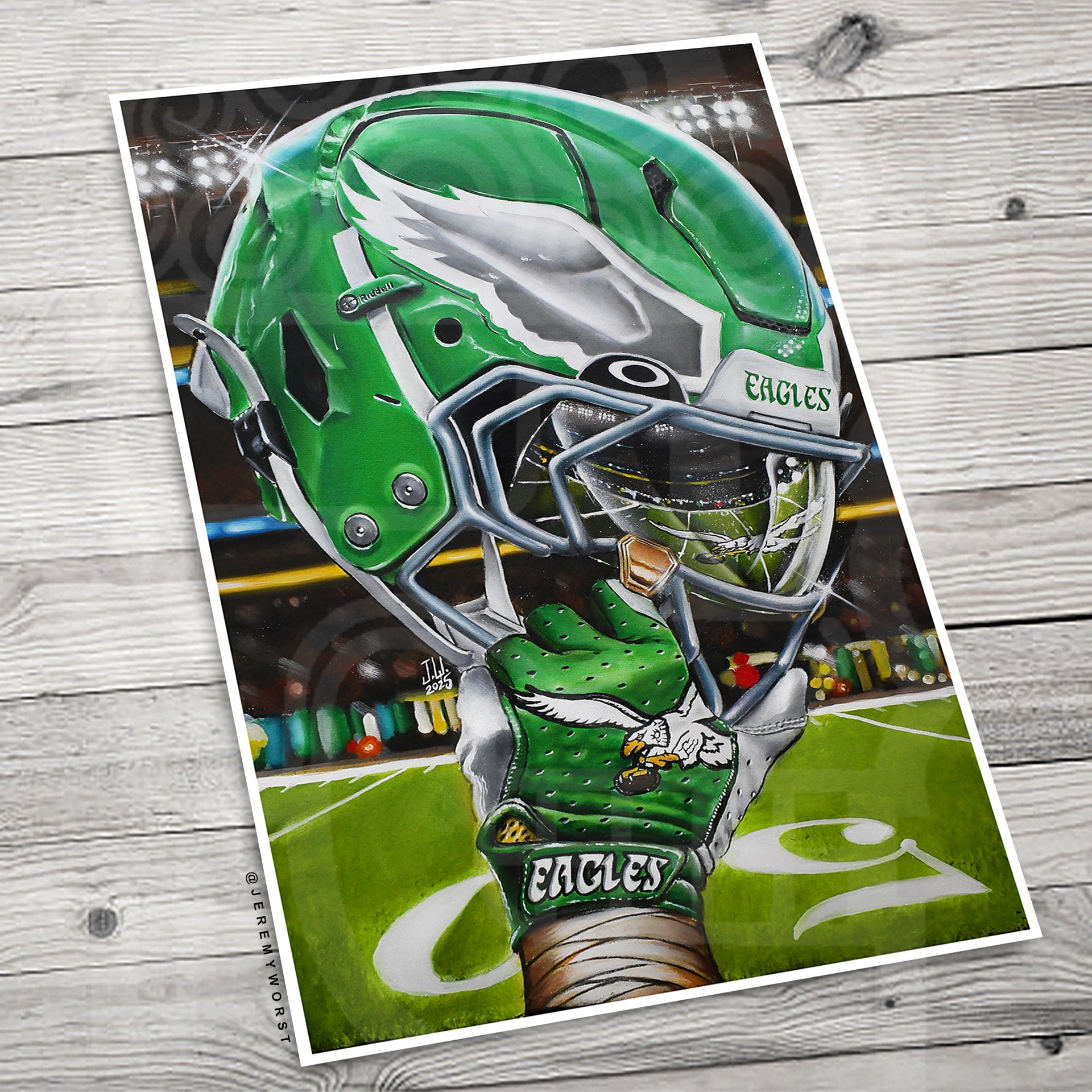 Eagles by Jeremy Worst sports Canvas Print Artwork helmet Nfl Football philly sports