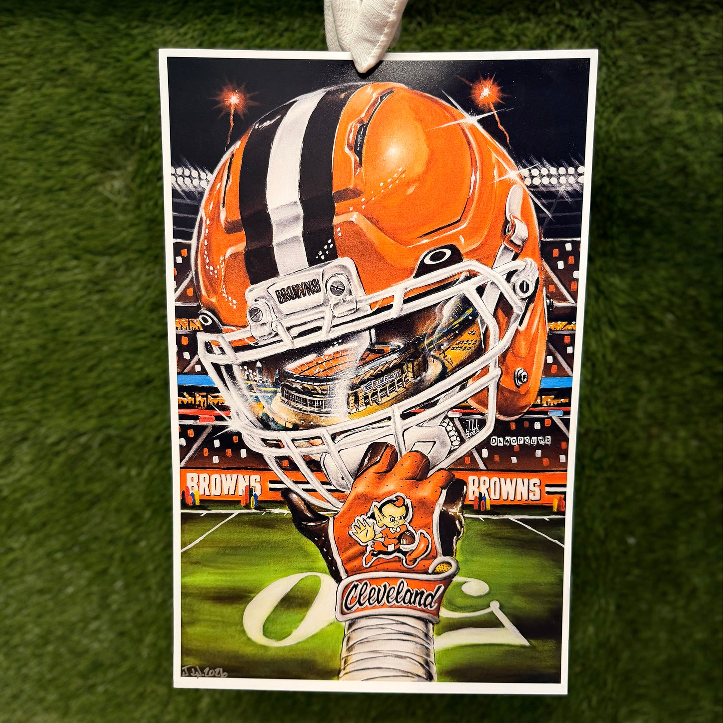Brownie by Jeremy Worst 2026 Sports Football Canvas Print Artwork helmet Nfl Football