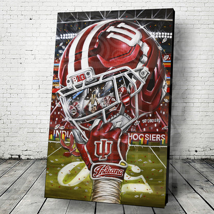 Indiana by Jeremy Worst 2026 Sports Football Canvas Print Artwork helmet Nfl Football1