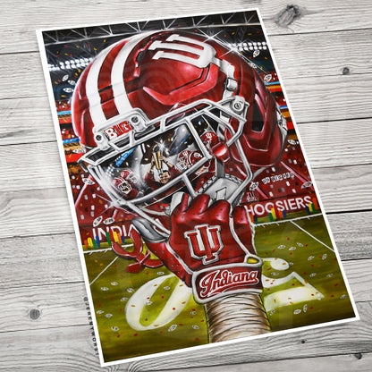 Indiana by Jeremy Worst 2026 Sports Football Canvas Print Artwork helmet Nfl Football1