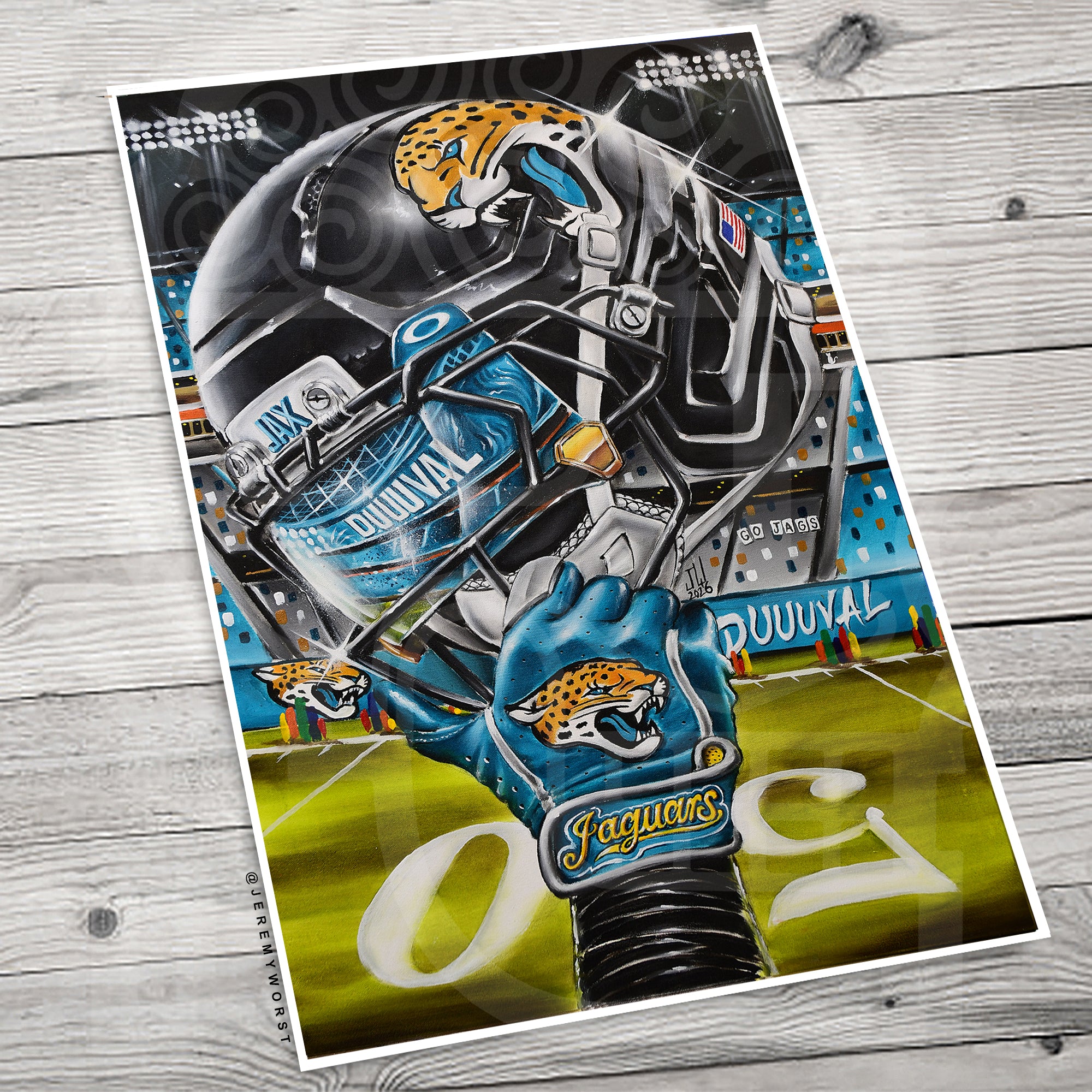 DUUUVAL JAGS by Jeremy Worst 2025 Sports Football Canvas Print