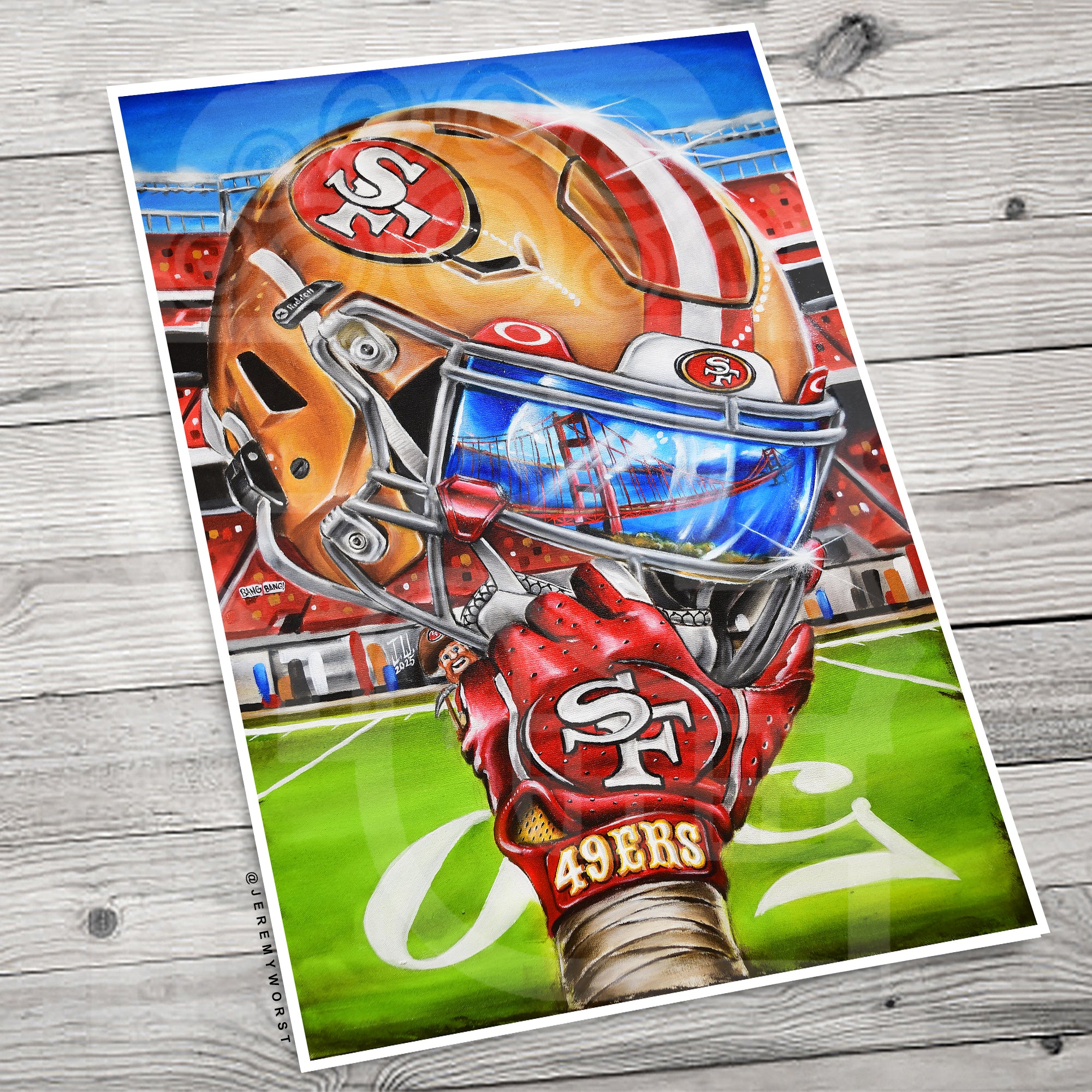 49ers by Jeremy Worst 2025 San Francisco Sports Football Canvas