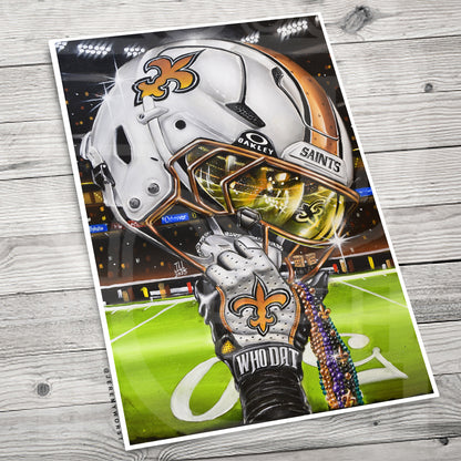 Saints by Jeremy Worst New Orleans Artwork Wall Art Poster Canvas NFL