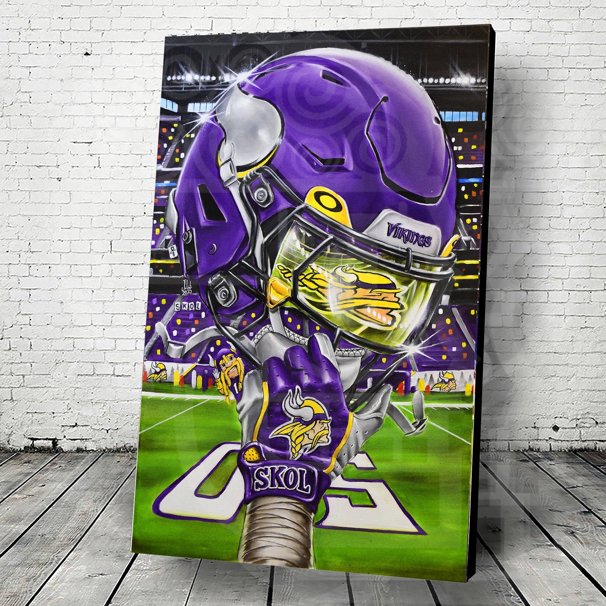 レア/SKOLOCT/CANVAS/ART/3 SKOL Minnesota by Jeremy Worst 2025 Sports Football Canvas Print