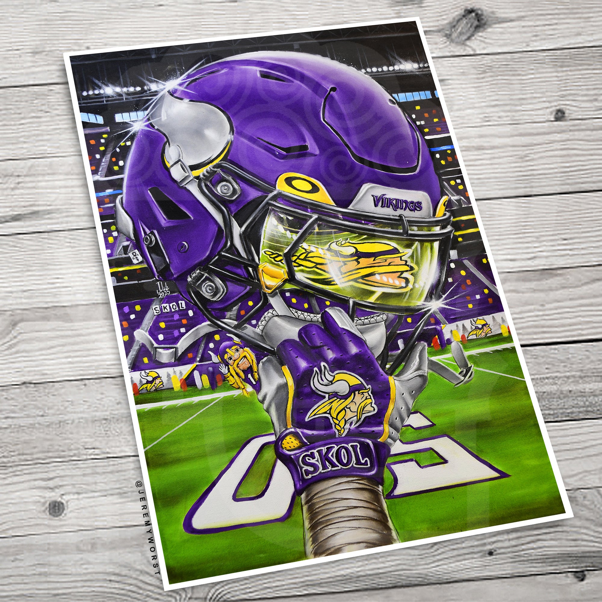 SKOL Minnesota by Jeremy Worst 2025 Sports Football Canvas Print