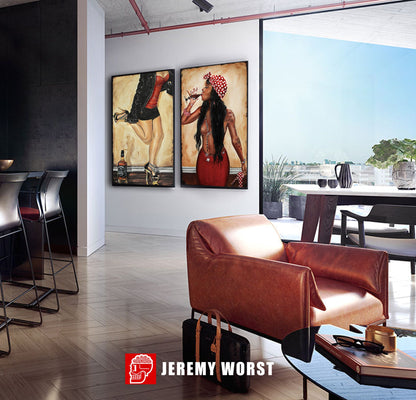 JEREMY WORST Rasta RiRi Rihanna Print Original Artwork Signed anime nsfw sticker