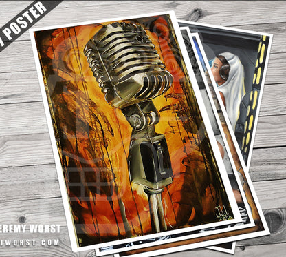 JEREMY WORST Mic Original Artwork Signed Framed Print nsfw jewelry  instagram  anime nsfw sticker